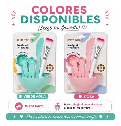 Kit Bowl Facial Para Mascarillas 6 En 1