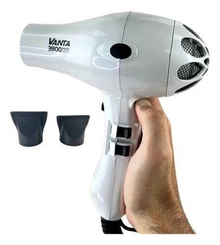 Secador De Pelo Vanta 3800 Blanco Peluqueria Barberia 3c
