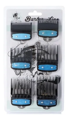 Set 6 Peines Metálicos Eurostil Para Máquinas De Corte Wahl Andis Babyliss
