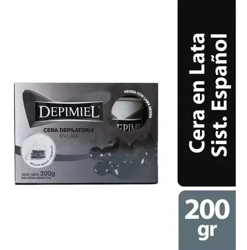 Cera Depilatoria En Lata Negra Depimiel Profesional X 200