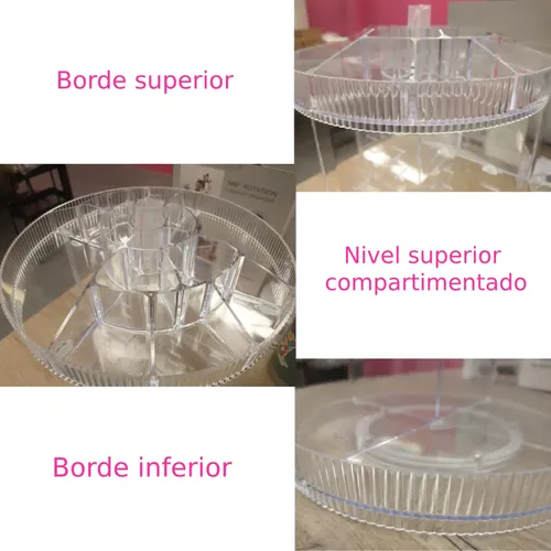 Organizador Acrílico Giratorio Maquillaje Multiuso Baño