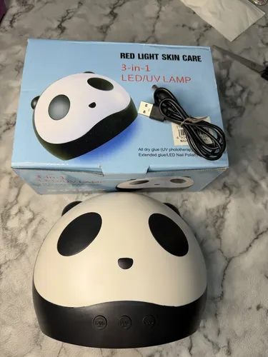 Cabina Led Secador De Uñas Panda 3 En 1 Led Uv 36 W Blanco