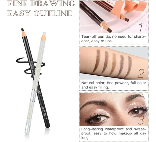 Set Lápices Impermeables Para Cejas Lsxia 5+1 Microblading
