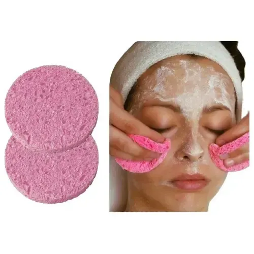 Pack 4 Unids Esponja Facial Exfoliante Desmaquilladora Suave