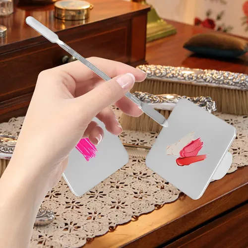 Set De Paletas De Acero Inoxidable Para Maquillaje Y Uñas