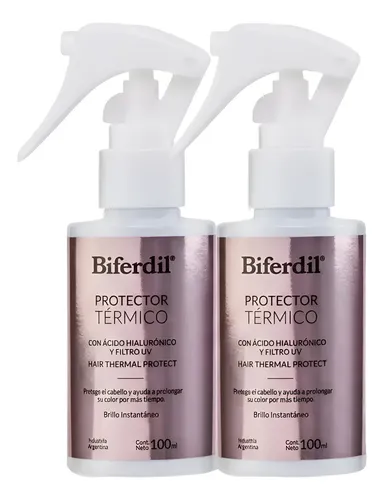 Combo X2 Biferdil Protector Térmico Ácido Hialurónico X100ml
