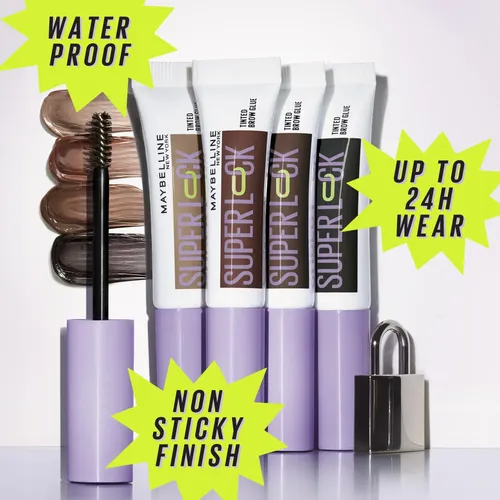 Gel Adhesivo Para Cejas Maybelline Super Lock, Impermeable,