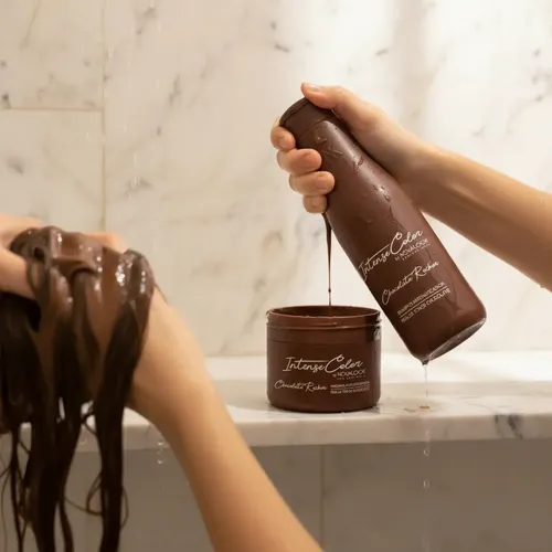 Kit Shampoo +mascara Intensificador Color Chocolate Novalook