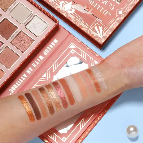 Paleta De Sombras Para Ojos De 12 Colores Cálidos The Roaring 20’s Soubrette Rude Cosmetics