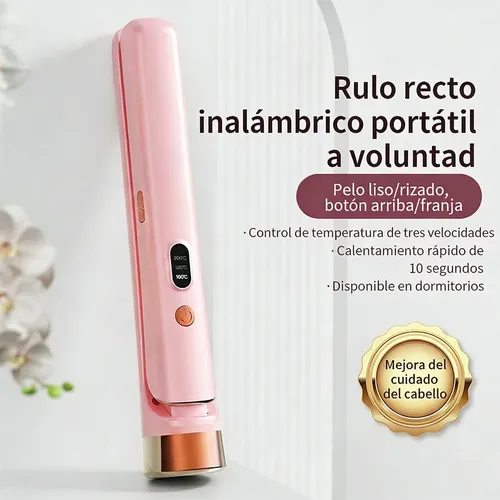 Plancha Y Rizador Inalámbrico Portátil 2 En 1 4000mah .w