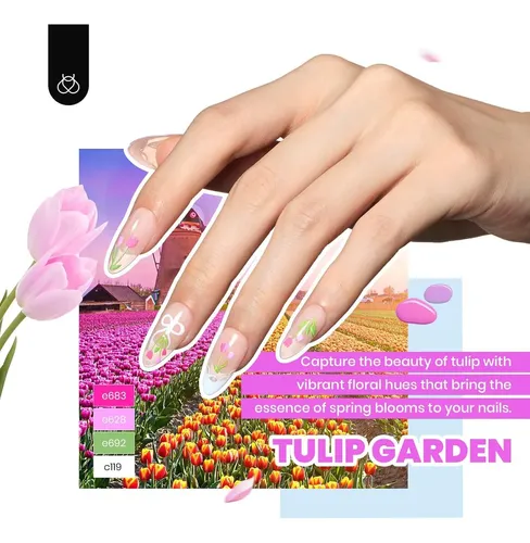 Kit Manicura Gel 35 Colores Uv Tips Base Top Coat