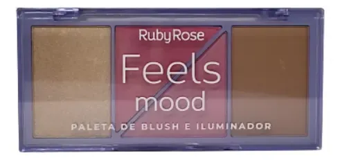 Paleta Blush Rubor Luminador Feels Mood Ruby Rose