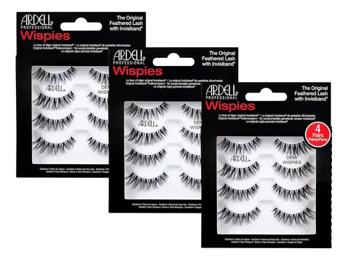 Pestañas Postizas Ardell Demi Wispies Negras Pack X3