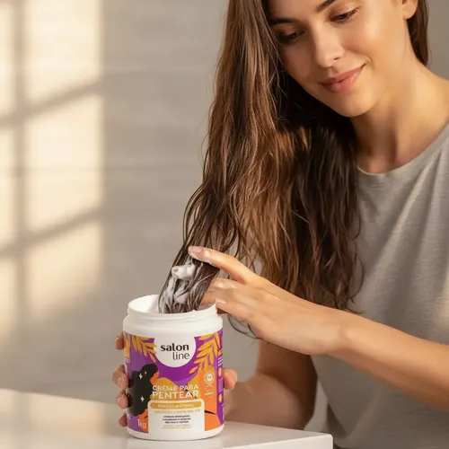 Salon Line Crema Para Peinar Brillo Máximo 1kg Hidratante