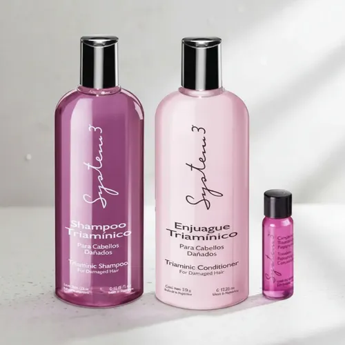 Combo Triamínico System 3 Shampoo Acondic 375gr Ampolla