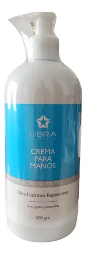 6 Crema Para Manos Ultra Nutritiva 500gr. – Libra Cosmetica Fragancia Suave