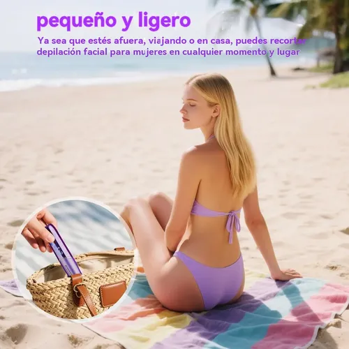 Y Depiladora Eléctrica Violeta 6 En 1 Mujer Inalámbrica Usb