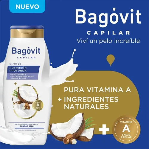 Bagóvit Capilar Nutrición Profunda Shampoo Para Cabello Seco
