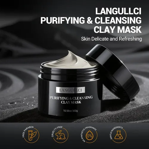 Mascarilla Facial De Arcilla Kaolin Langullci 298g