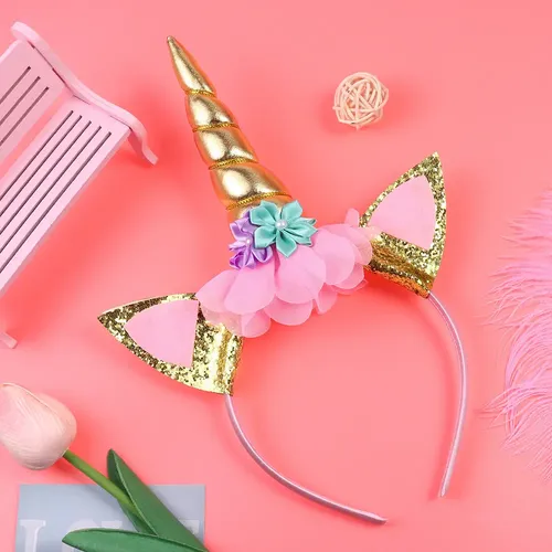 A Diadema De Unicornio 6 Piezas Con Accesorios Para Fiestas