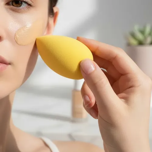 Esponja De Maquillaje De 6 Piezas Con Punta Redondeada Bluvi