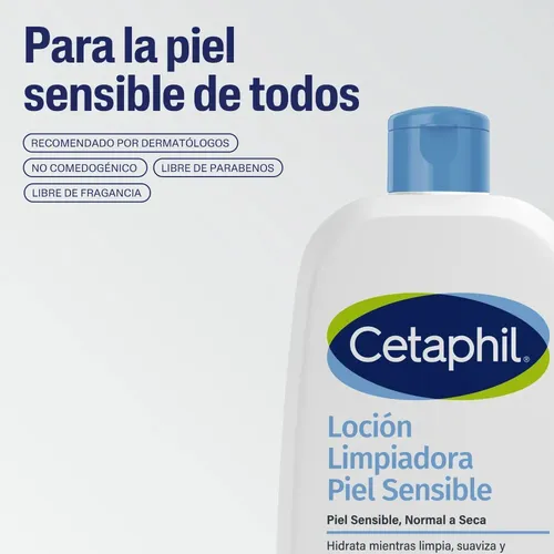 Locion Limpiadora Cetaphil Para Piel Sensible, Normal A Seca X 236 Ml