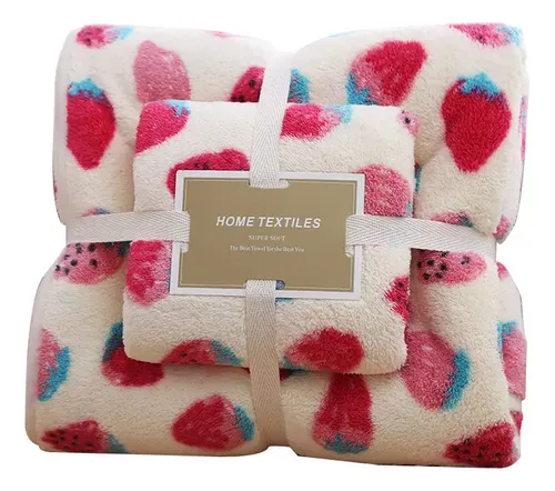 Bb Juego De Toallas De Baño Y Gorro De Ducha Fresa, 3. //
