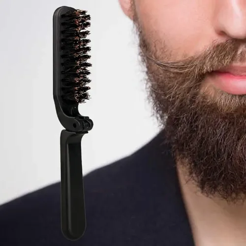 .cepillos Para Barba De Viaje Plegables, Funciona Con Aceite