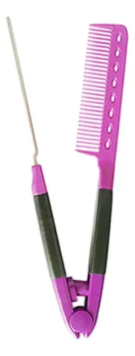 Cepillo Alisador Para Cabello Firm Grip Flat Peine, Color Mo