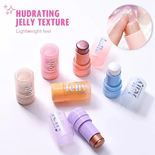 6 Colores Barra Iluminador Contorno Rostro Natural