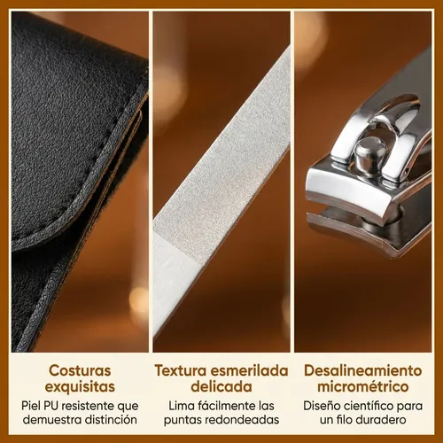 Kit De Manicura 4 En 1 Acero Al Carbono Estuche Portatil U