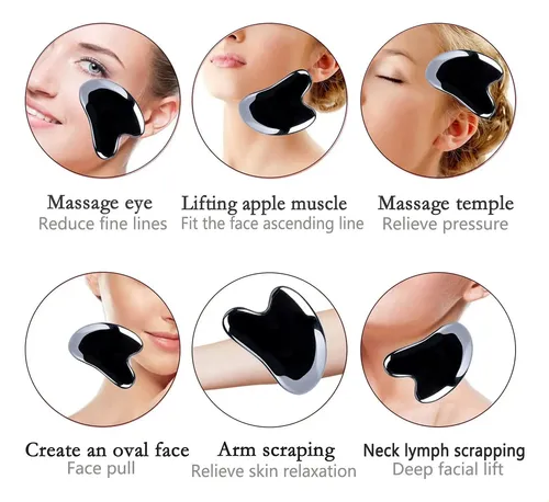 L:gua Sha De Piedra Energética, Masajeador De Drenaje