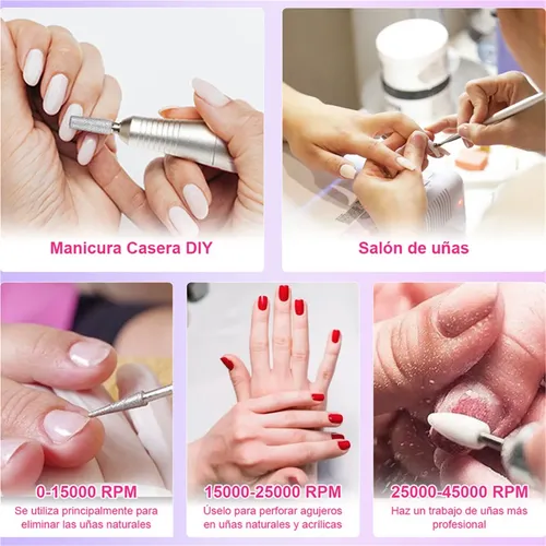 Lima De Uñas Portátil De Alta Potencia Y Máquina Pulidora.