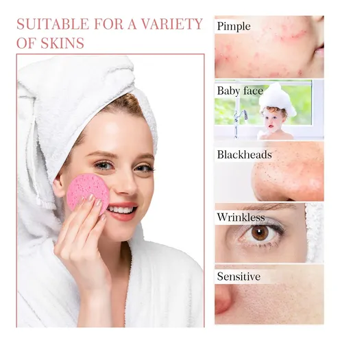 Esponjas Faciales Comprimidas Sieral 120 Unidades Con Conten