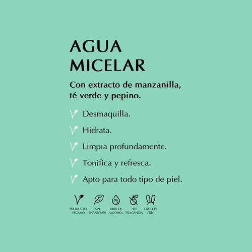 Agua Micelar Desmaquillante 200ml Xulu Cosmeticos