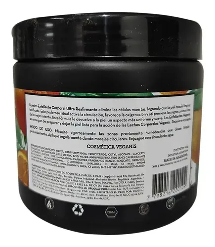 Veganis Exfoliante Neroli Salvaje Ultra Reafirmante 500g