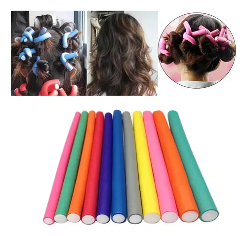10 Rizadores De Espuma Flexibles Para El Cabello, 16 Mm