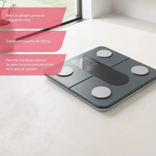 Balanza De Baño Personal Inteligente Bluetooth 200 Kg Utile Azul