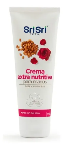 Crema Para Manos Extra Nutritiva Rosas Y Almendras Sri Sri Tattva X 100g