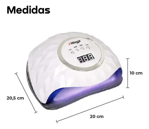 Lámpara Secadora de Uñas UV LED 268W Waggs CABU02 con Temporizador