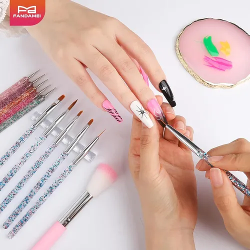 Kit Pinceles Y Herramientas Para Uñas Diseño Y Esmaltado