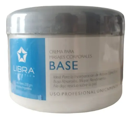 2 Crema Base Para Masajes 250gr. – Libra Cosmetica Fragancia Suave