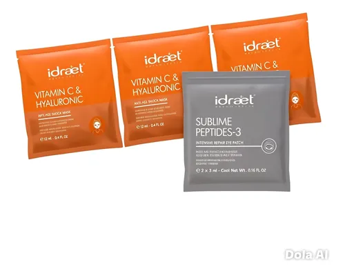 Kit Idraet Máscara Facial Y Parches Contorno Ojos X24