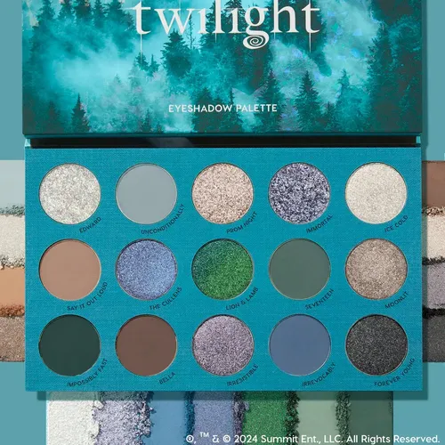 Twilight X Colourpop, Paleta De Sombras 15 Tonos Crepusculo Sombra Azul