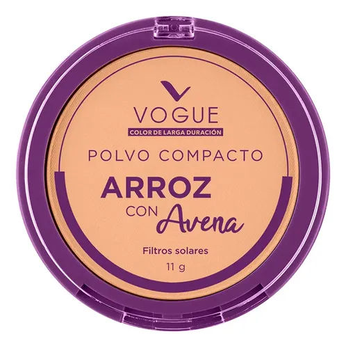 Polvo Compacto Arroz Con Avena Vogue Con Filtros Solares