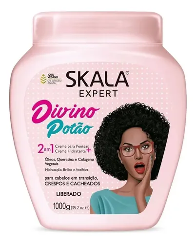 Mascara Divino Potao Crema Peinar Rulos Skala Vegana X1000g