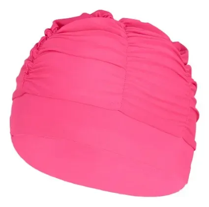 Gorros De Natación Plisados Elásticos Unisex De Color Liso 5pcs Elastic Range32.5-70cm