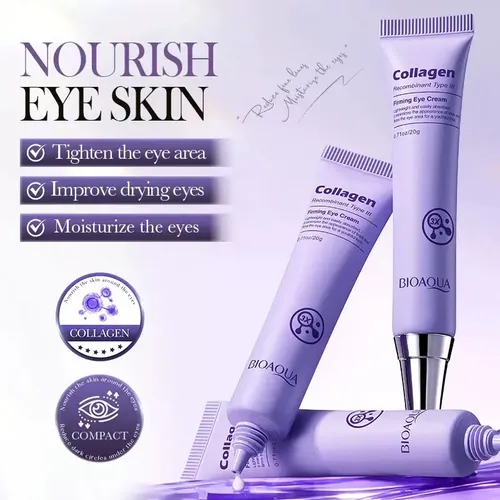 Crema Contorno Ojos Colágeno Recombinante 20ml Bioaqua Momento De Aplicación Día/noche Tipo De Piel Todo Tipo De Piel