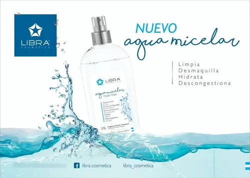 Agua Micelar Libra Cosmetica X 500ml Limpieza Facial