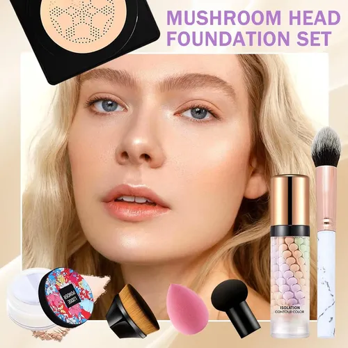 Cushion Base Facial Set De 6 Piezas Tono Natural